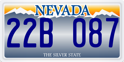 NV license plate 22B087
