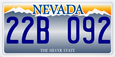 NV license plate 22B092