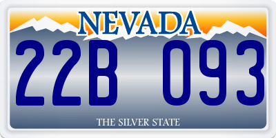NV license plate 22B093