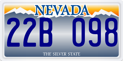 NV license plate 22B098