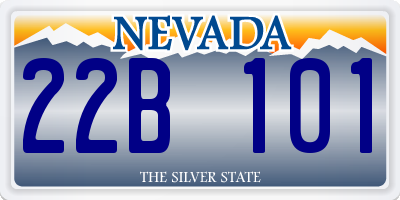 NV license plate 22B101