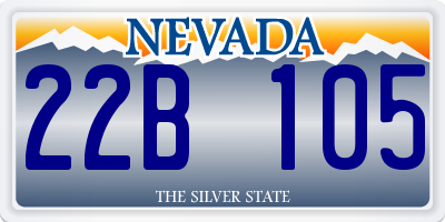 NV license plate 22B105