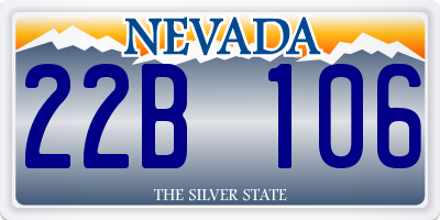 NV license plate 22B106