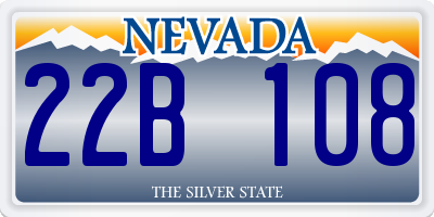 NV license plate 22B108