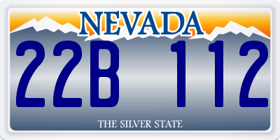 NV license plate 22B112