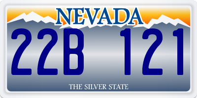 NV license plate 22B121