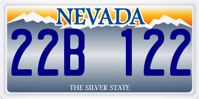NV license plate 22B122