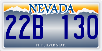 NV license plate 22B130