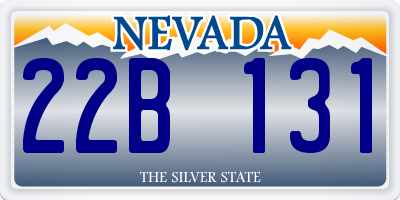 NV license plate 22B131