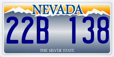 NV license plate 22B138