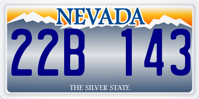NV license plate 22B143