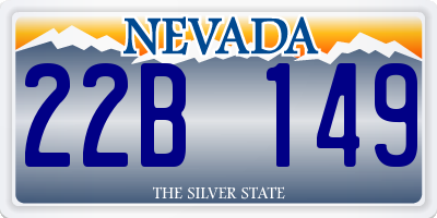 NV license plate 22B149