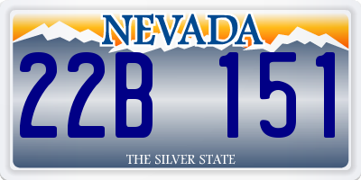 NV license plate 22B151