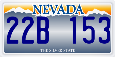 NV license plate 22B153