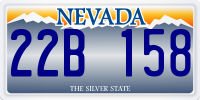 NV license plate 22B158