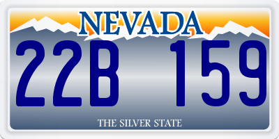 NV license plate 22B159
