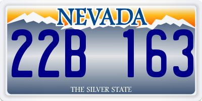 NV license plate 22B163
