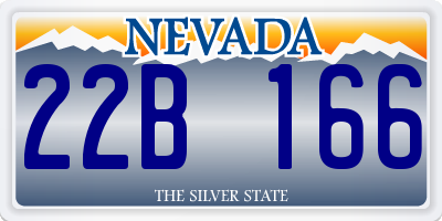 NV license plate 22B166