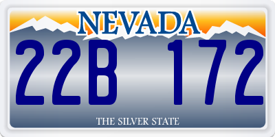 NV license plate 22B172