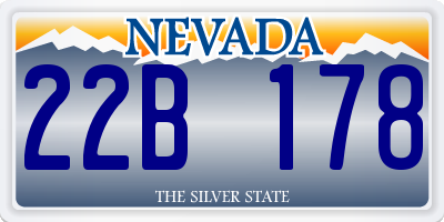 NV license plate 22B178