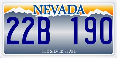NV license plate 22B190