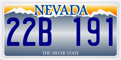 NV license plate 22B191