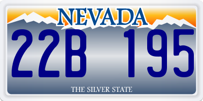 NV license plate 22B195