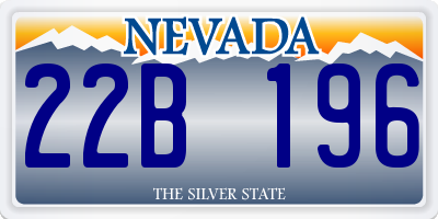 NV license plate 22B196