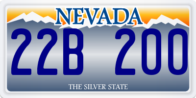 NV license plate 22B200