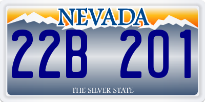 NV license plate 22B201