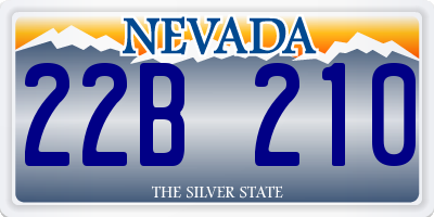 NV license plate 22B210