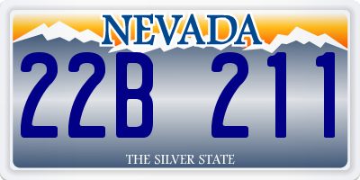 NV license plate 22B211