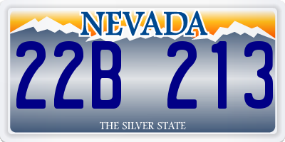 NV license plate 22B213