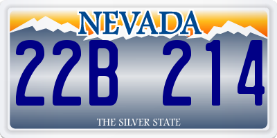 NV license plate 22B214