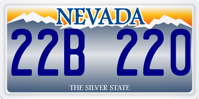 NV license plate 22B220