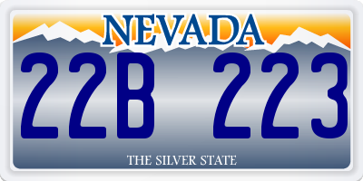 NV license plate 22B223