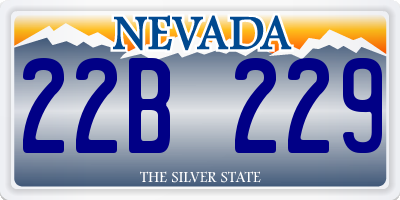 NV license plate 22B229