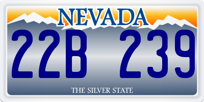 NV license plate 22B239