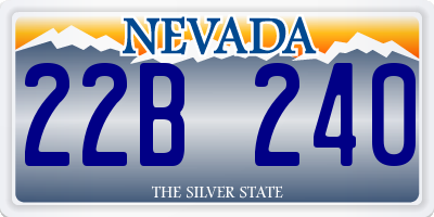 NV license plate 22B240
