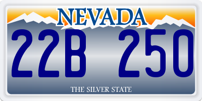 NV license plate 22B250