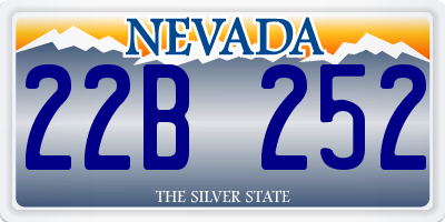 NV license plate 22B252