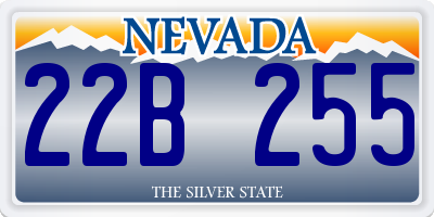 NV license plate 22B255