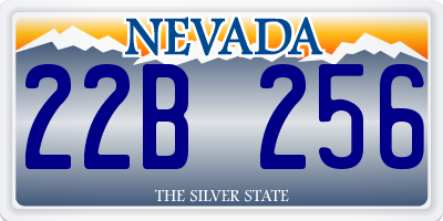 NV license plate 22B256