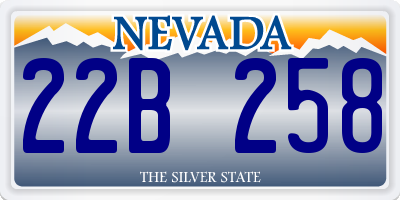 NV license plate 22B258