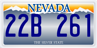 NV license plate 22B261