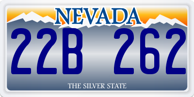 NV license plate 22B262