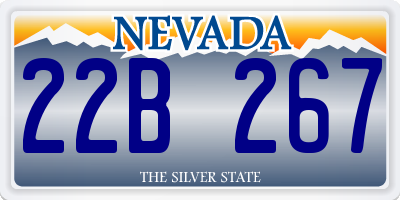 NV license plate 22B267