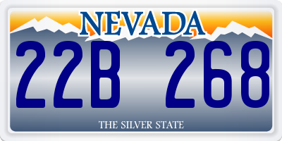 NV license plate 22B268