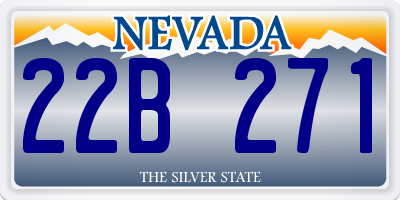 NV license plate 22B271