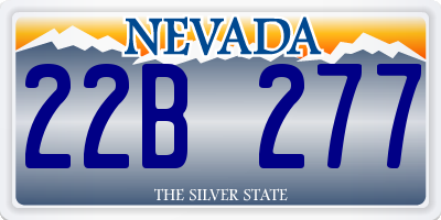 NV license plate 22B277